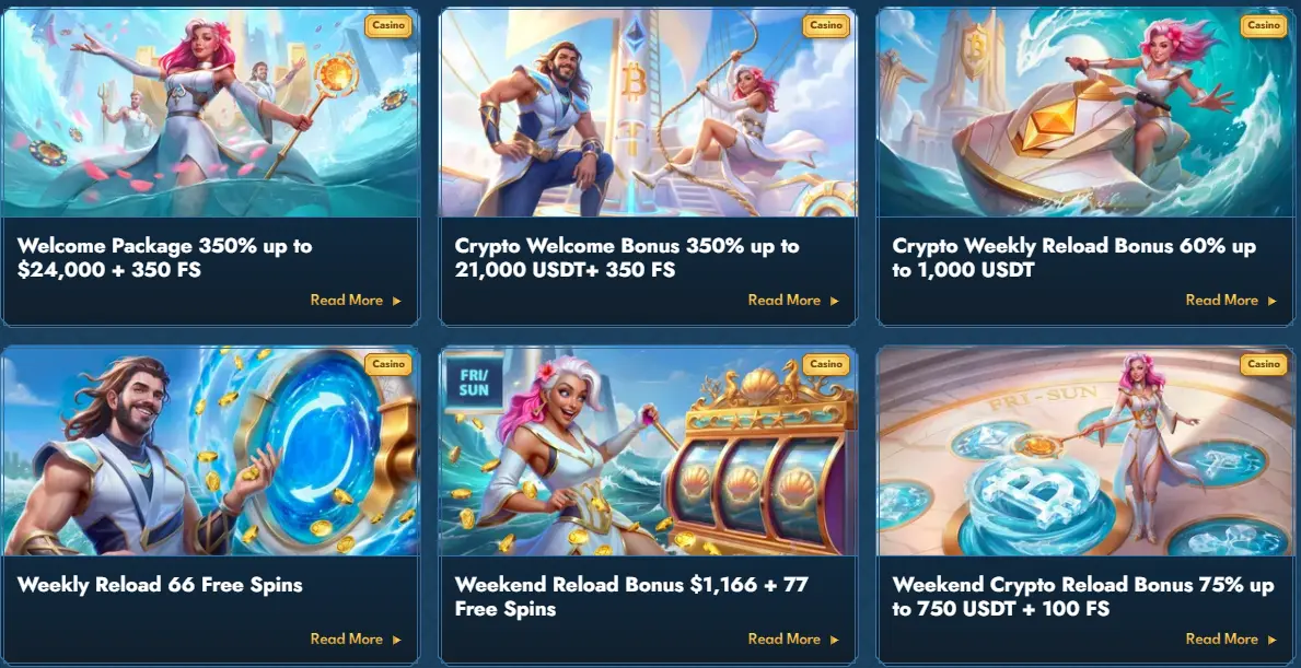 Casea Casino promotions: welcome package, reloads, cashback and tournaments